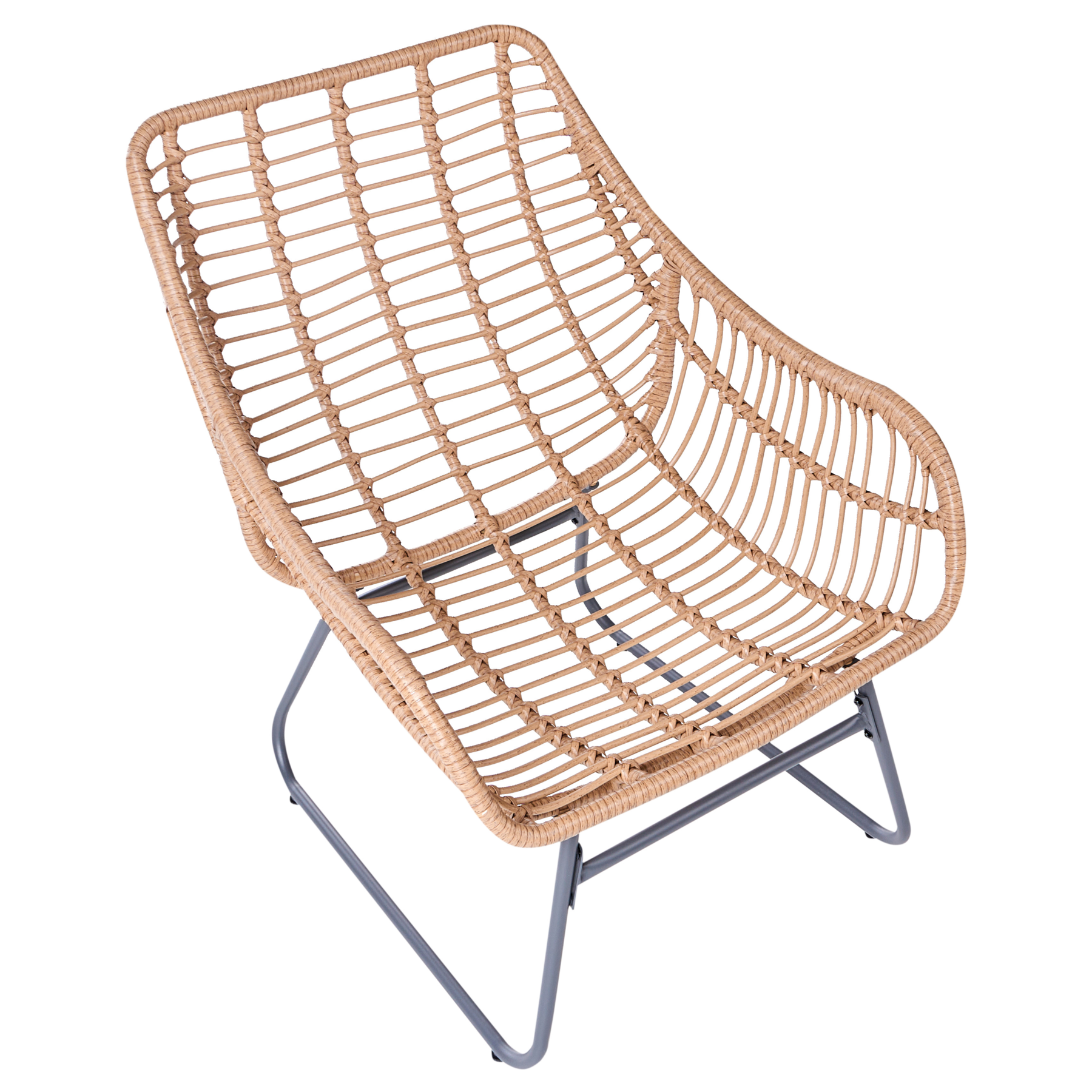 Beliani - MESTRE - Tuinstoel  - Lichtbeige - PE rotan