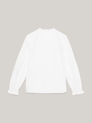 Camisa essencial com gola franzida