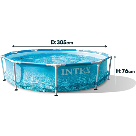 Intex pool-sæt med havmotiver og stålrammekonstruktion 3.05 m