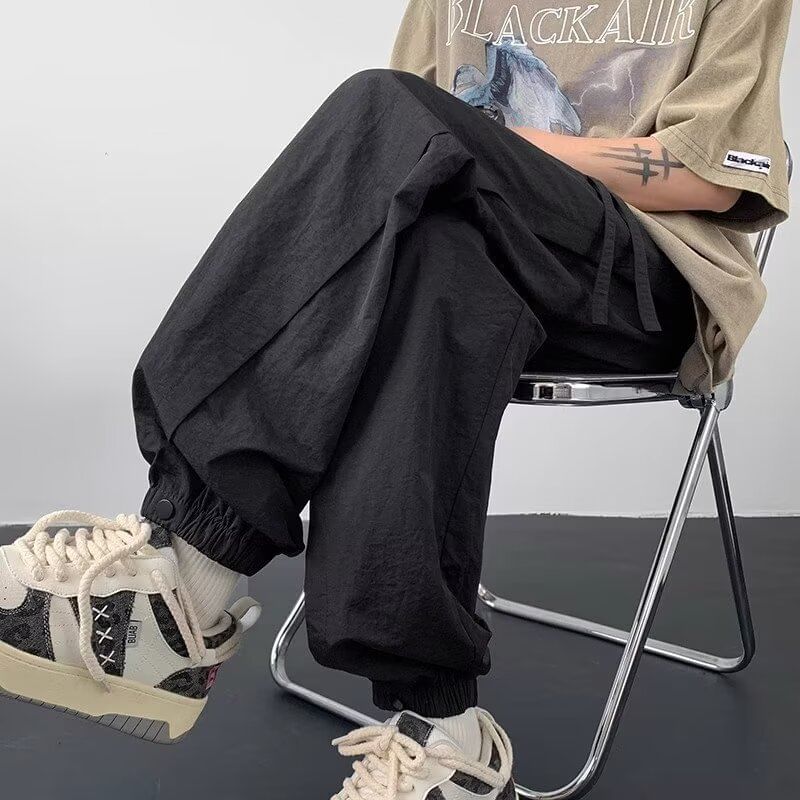 Zoslane - Effen cropped harembroek met trekkoordtaille