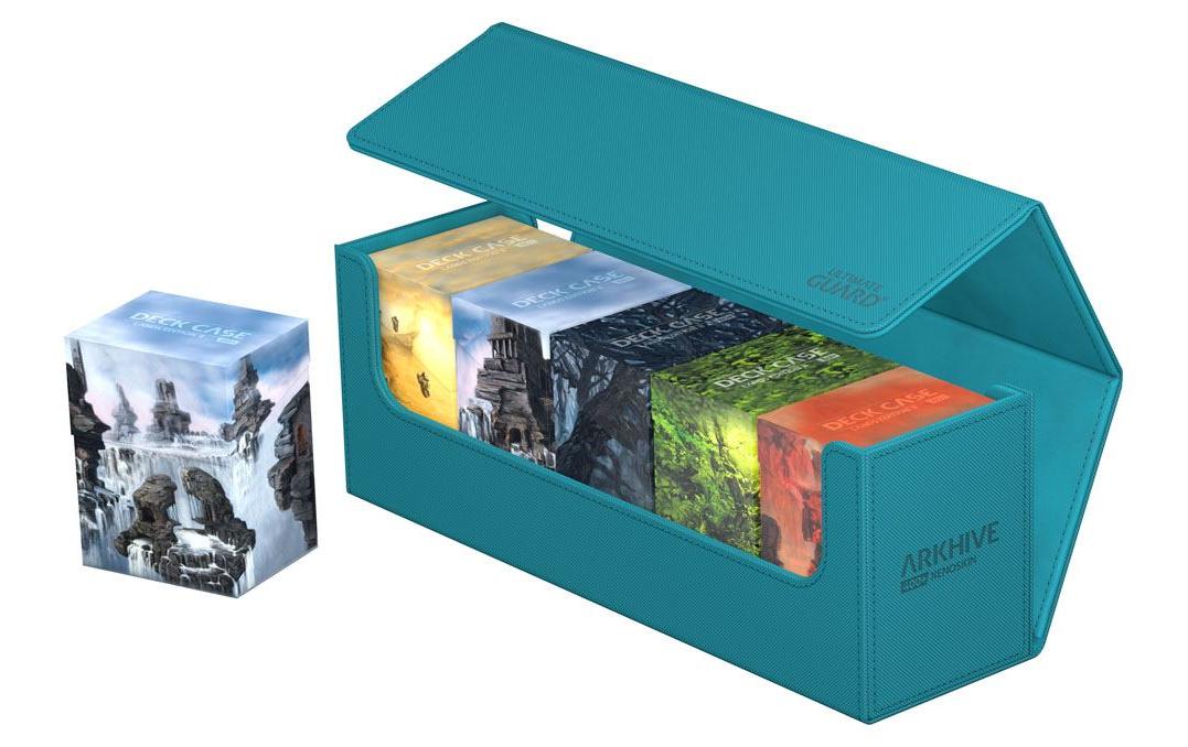 Kartenbox XenoSkin Arkhive Monocolor 400+ PetrolblauHochwertige Box für Sammelkarten in Standardgrösse