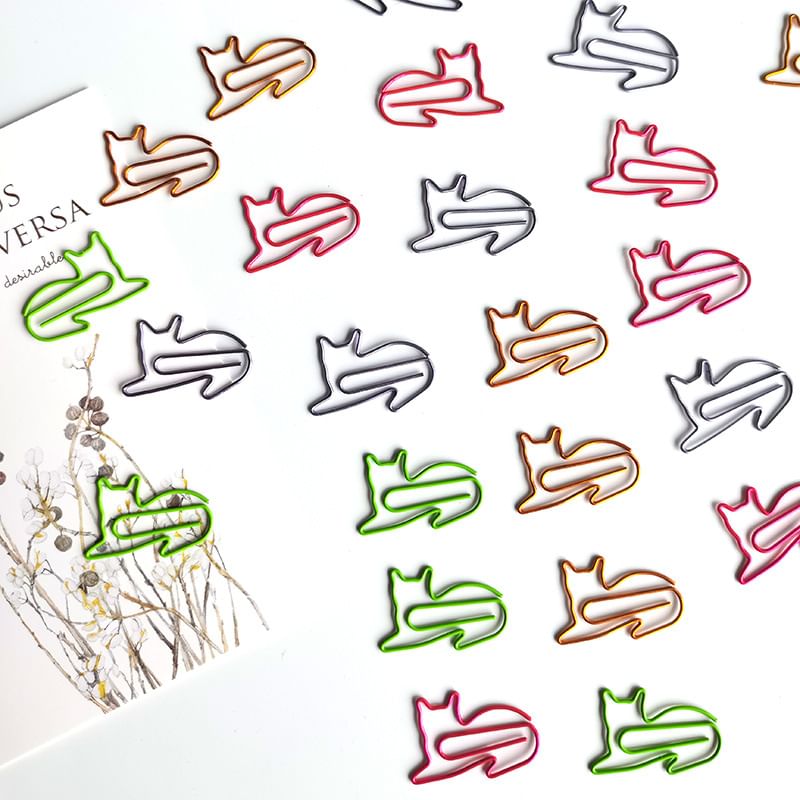 WarmFire - Set van 20: Kattenpaperclip
