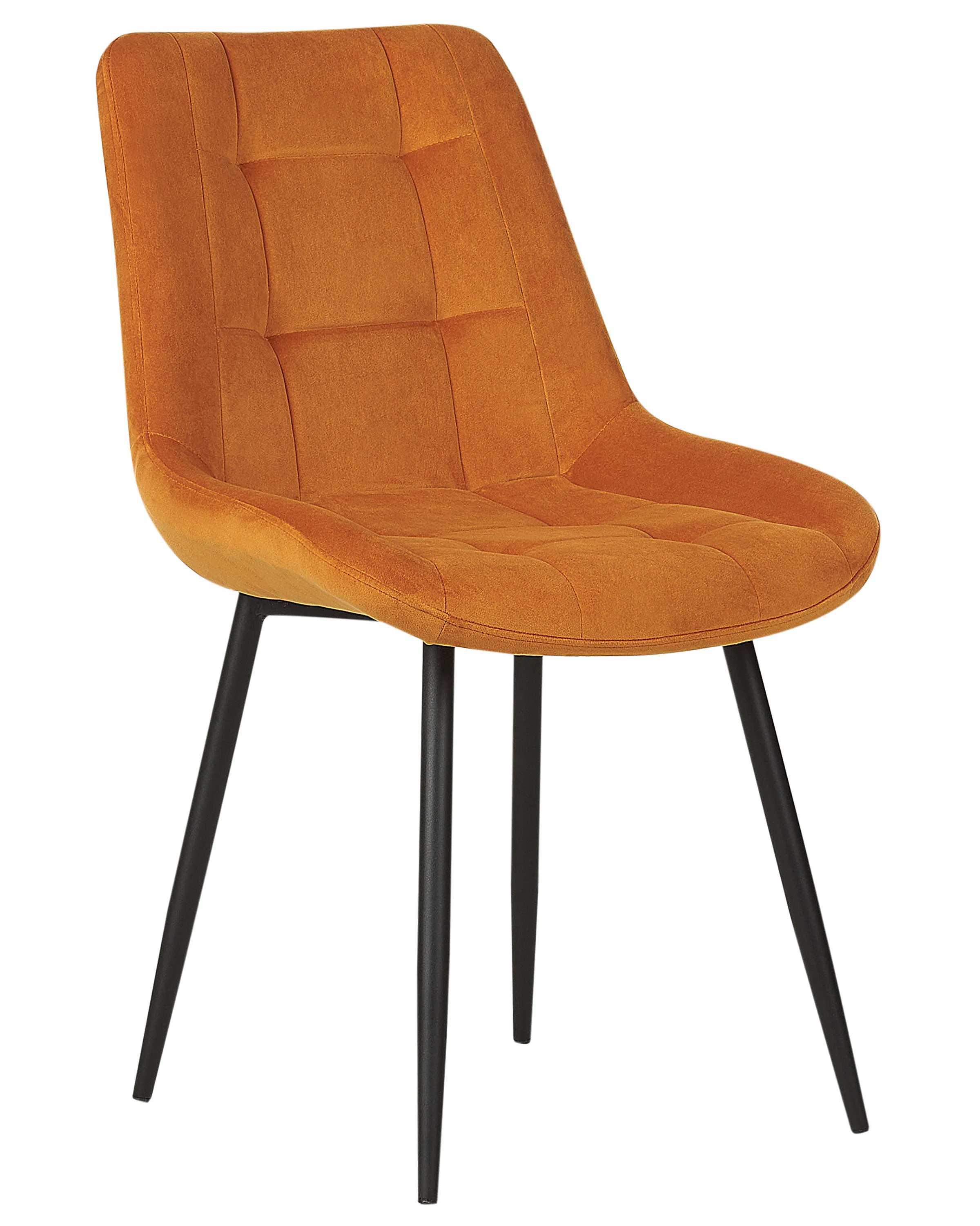 Set van 2 eetkamerstoelen MELROSE Fluweel Oranje
