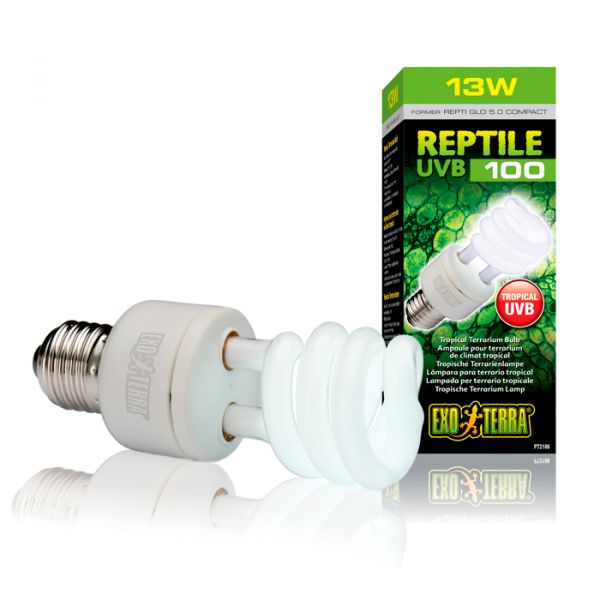 Exo Terra Lâmpada Reptil UVB100 Compacta Tropical 13W - PT2186