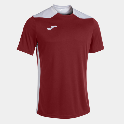 Camiseta Joma Championship de manga curta Vi Bordeaux branca