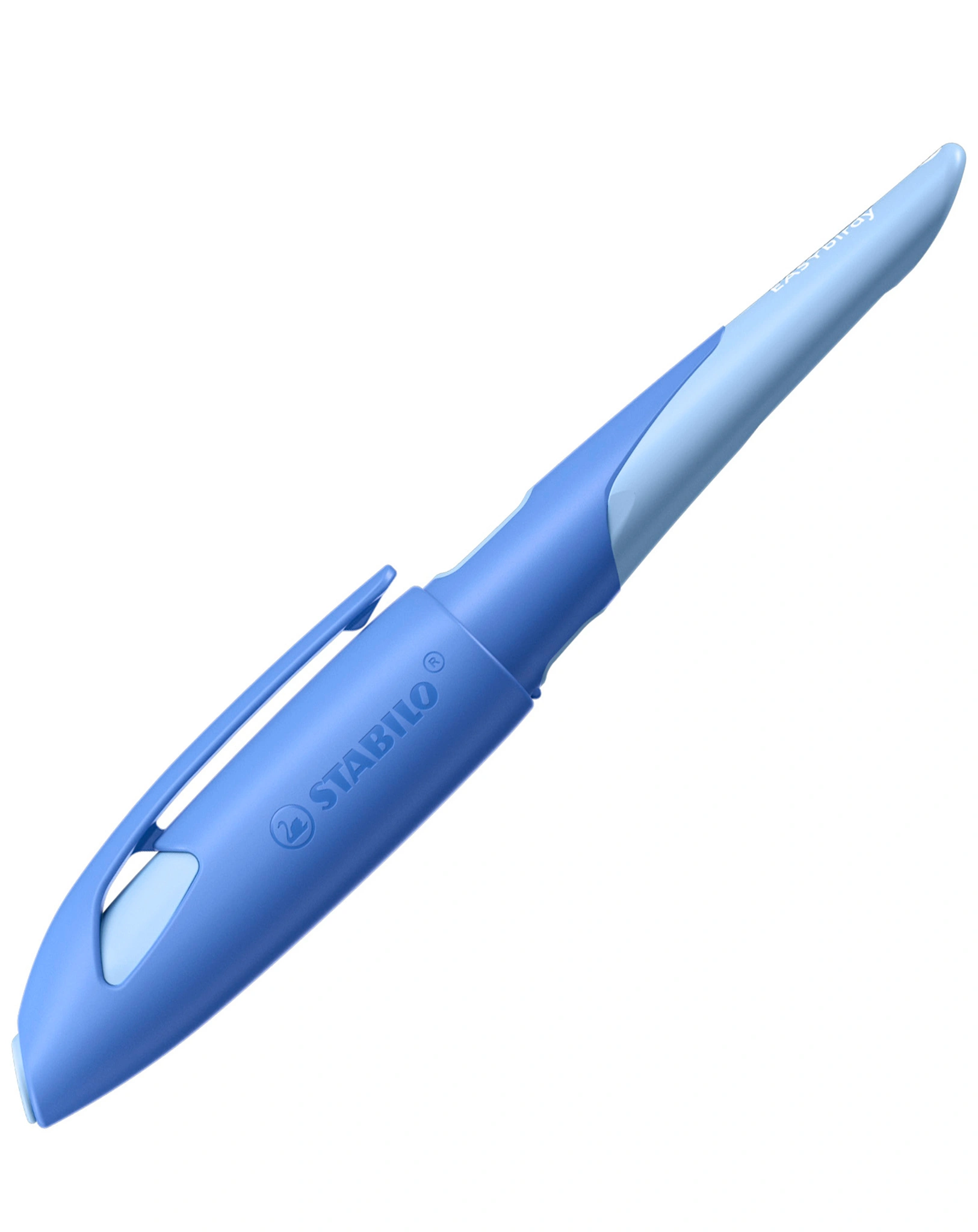 Schulfüller STABILO® EASYbirdy PASTEL Feder A für Rechtshänder in blau/hellblau