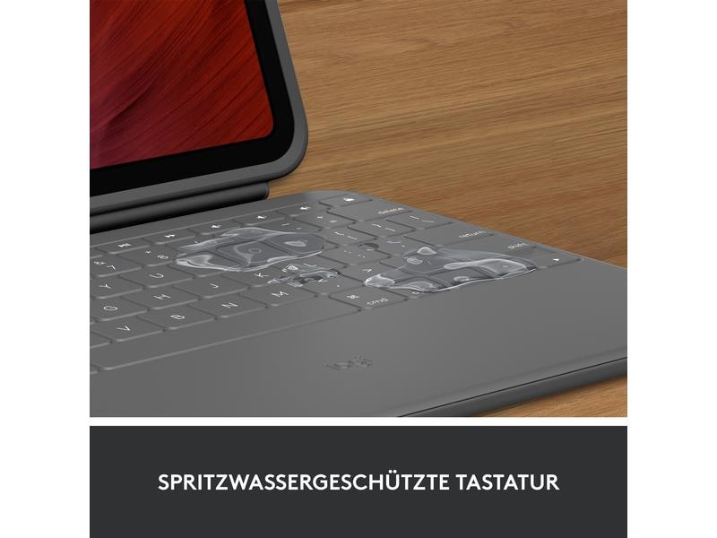 Logitech Tablet Tastatur Cover Rugged Folio iPad (10. Gen, Schutzhülle mit integrierter Tastatur für Apple iPad 10.9