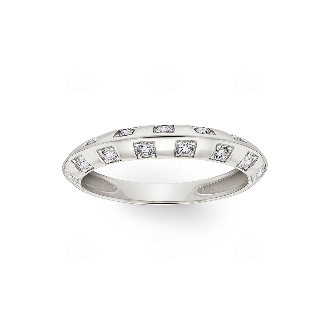 Ring 750/18 K Weissgold mit Diamanten 0.29 ct H/si