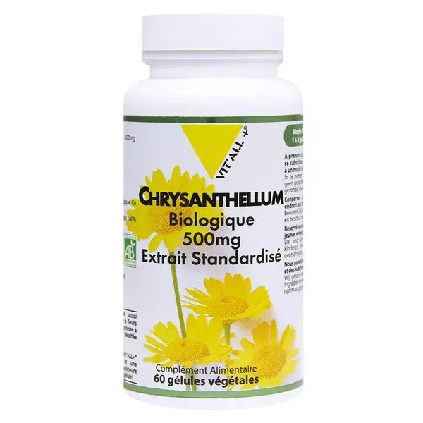 Vit'all+ Crisântemo 500mg Orgânico 60 Cápsulas Vegetais