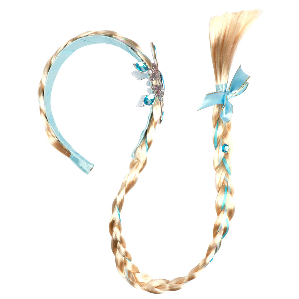 Ice Princess diadeem met vlecht en ijskristal