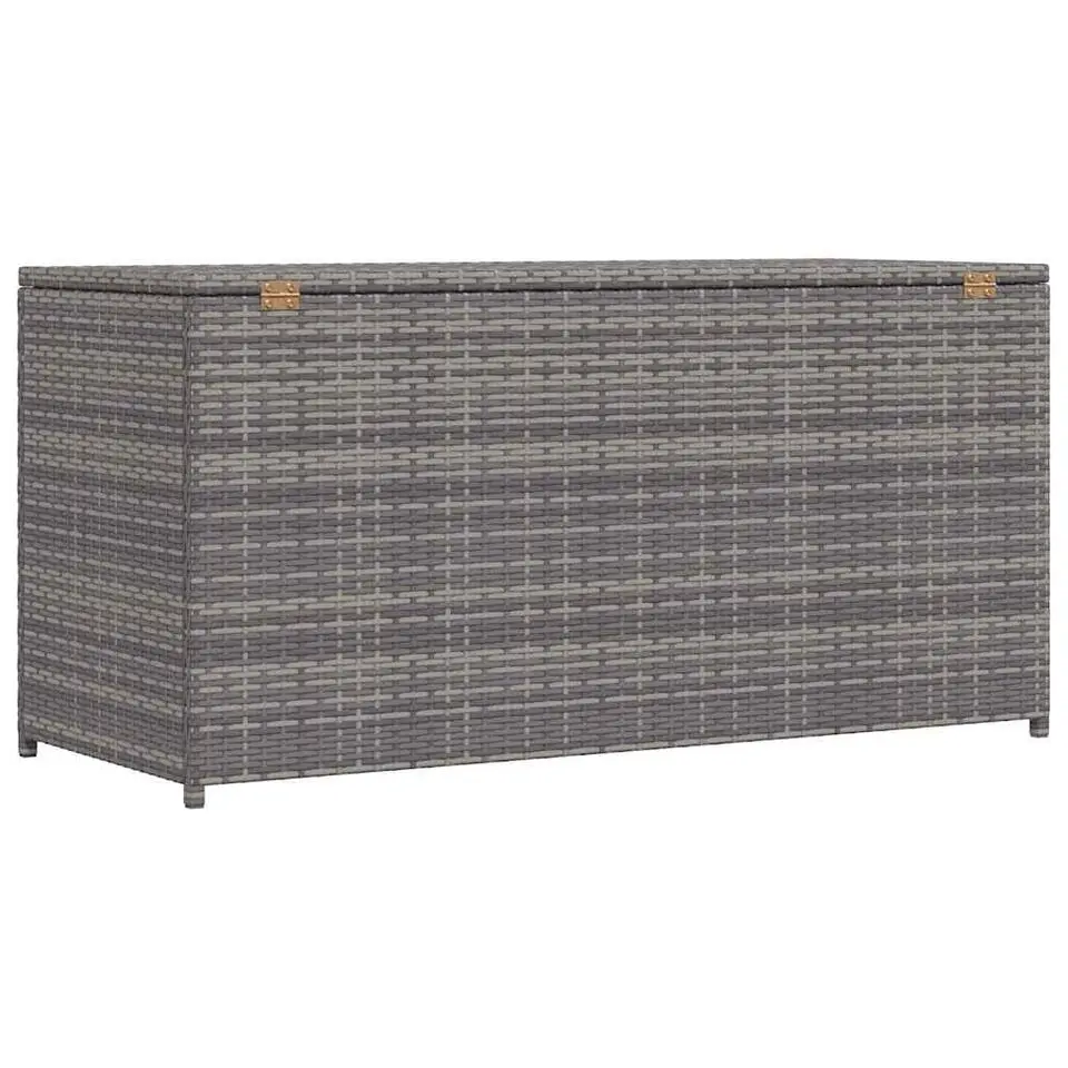 vidaXL - Opbergkist - Grijs - Poly rattan