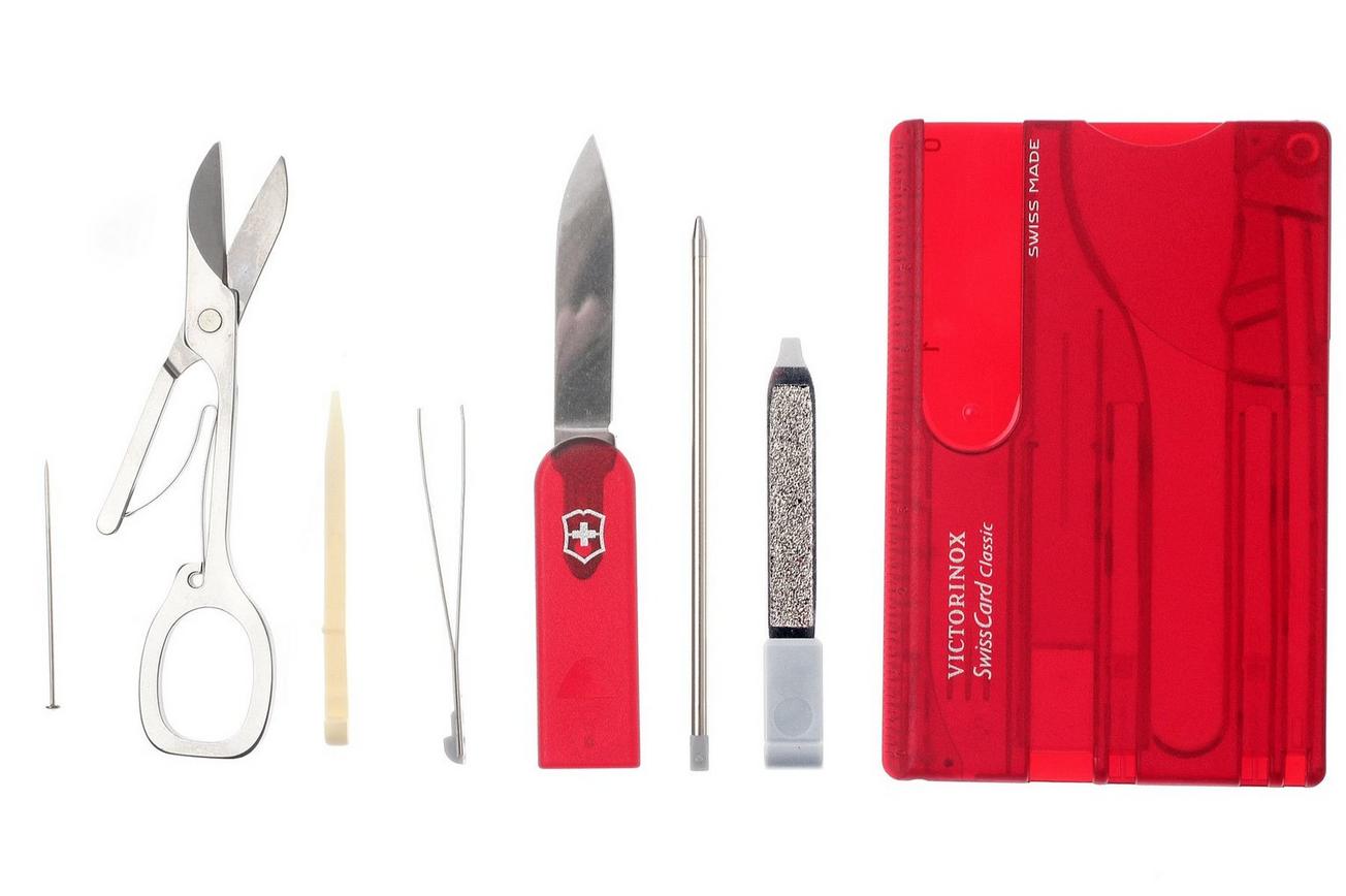 Victorinox SwissCard Classic transparant rood 0.7100.T