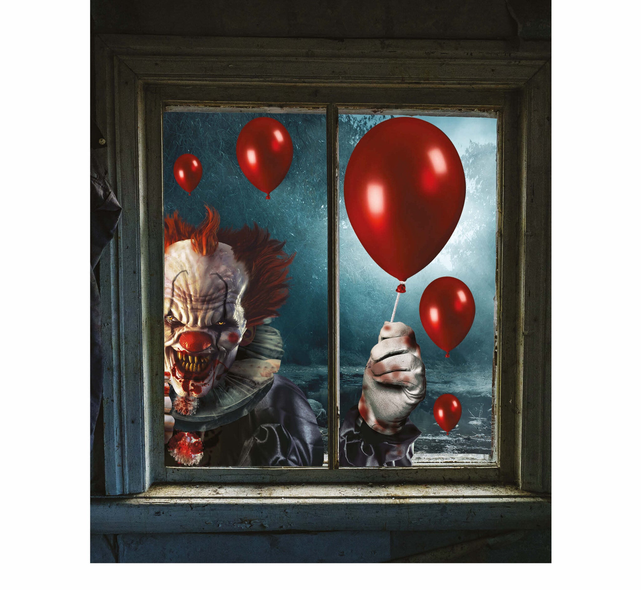 Halloween Raamdecoratie Stickers Clown