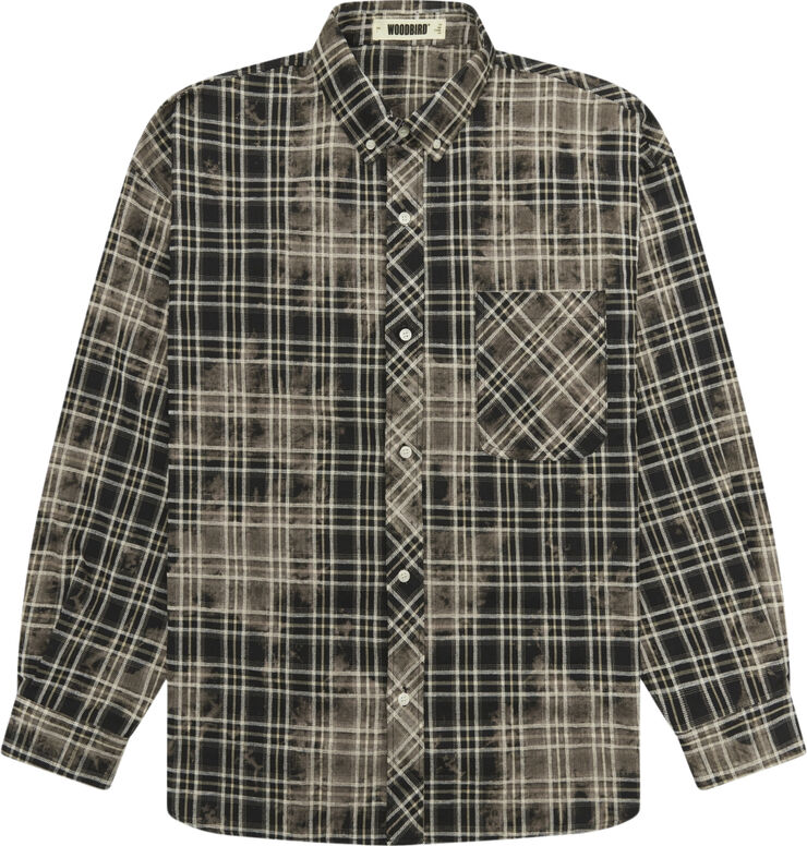 Woodbird WBJong Check Shirt Brown
