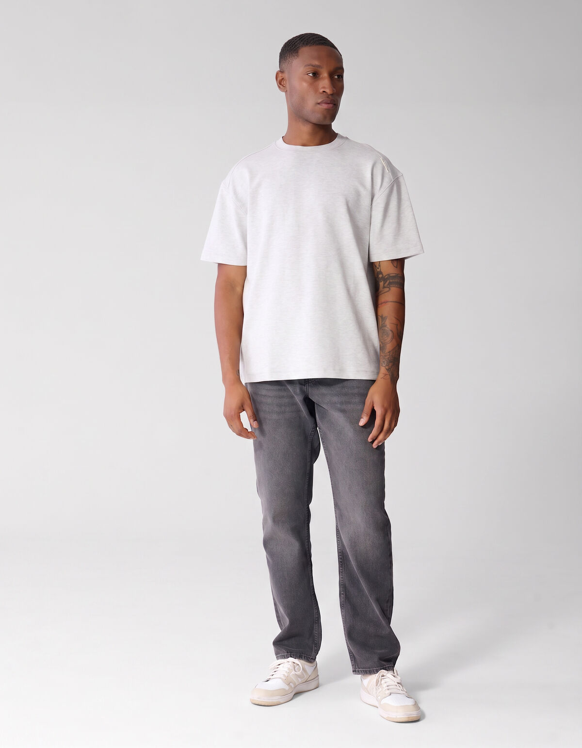 Label Basis T-shirt Lichtgrijs