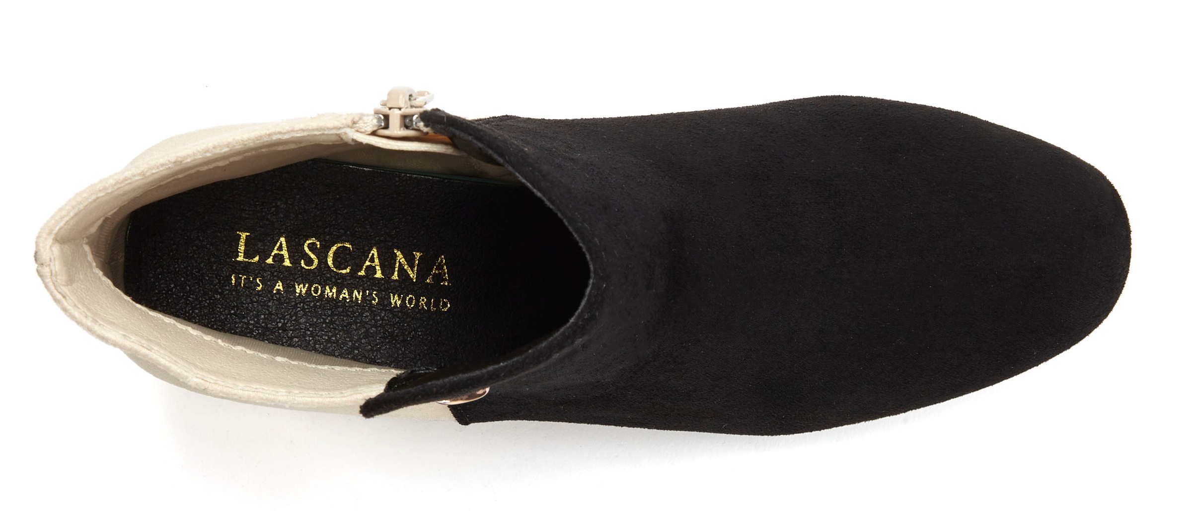 LASCANA Stiefelette  mit raffiniertem Detail und Blockabsatz, kurzer Stiefel VEGAN