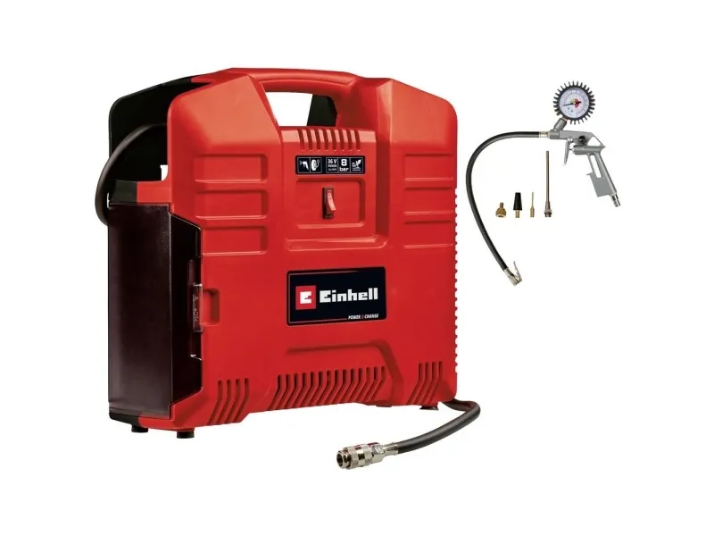 Einhell Einhell TE-AC 36/8 Li OF Set transportabel akku-kompressor 2x18 volt u/batteri og lader - SOLO