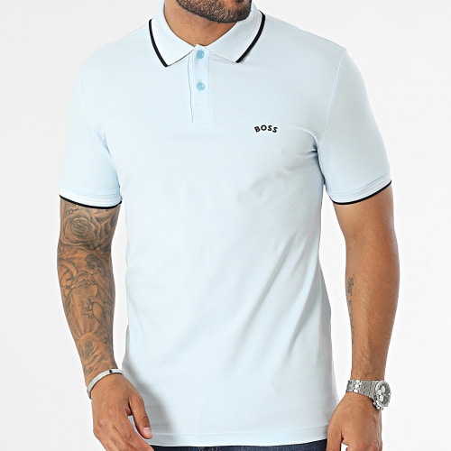 Polo Manches Courtes Slim Paul Curved 50469245 Bleu Clair