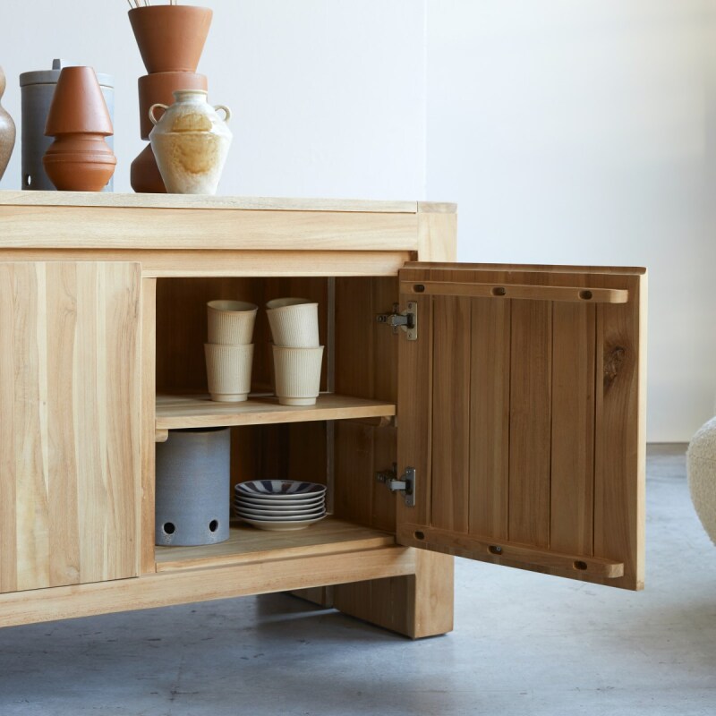 Buffet en teck massif L 160 cm Edene