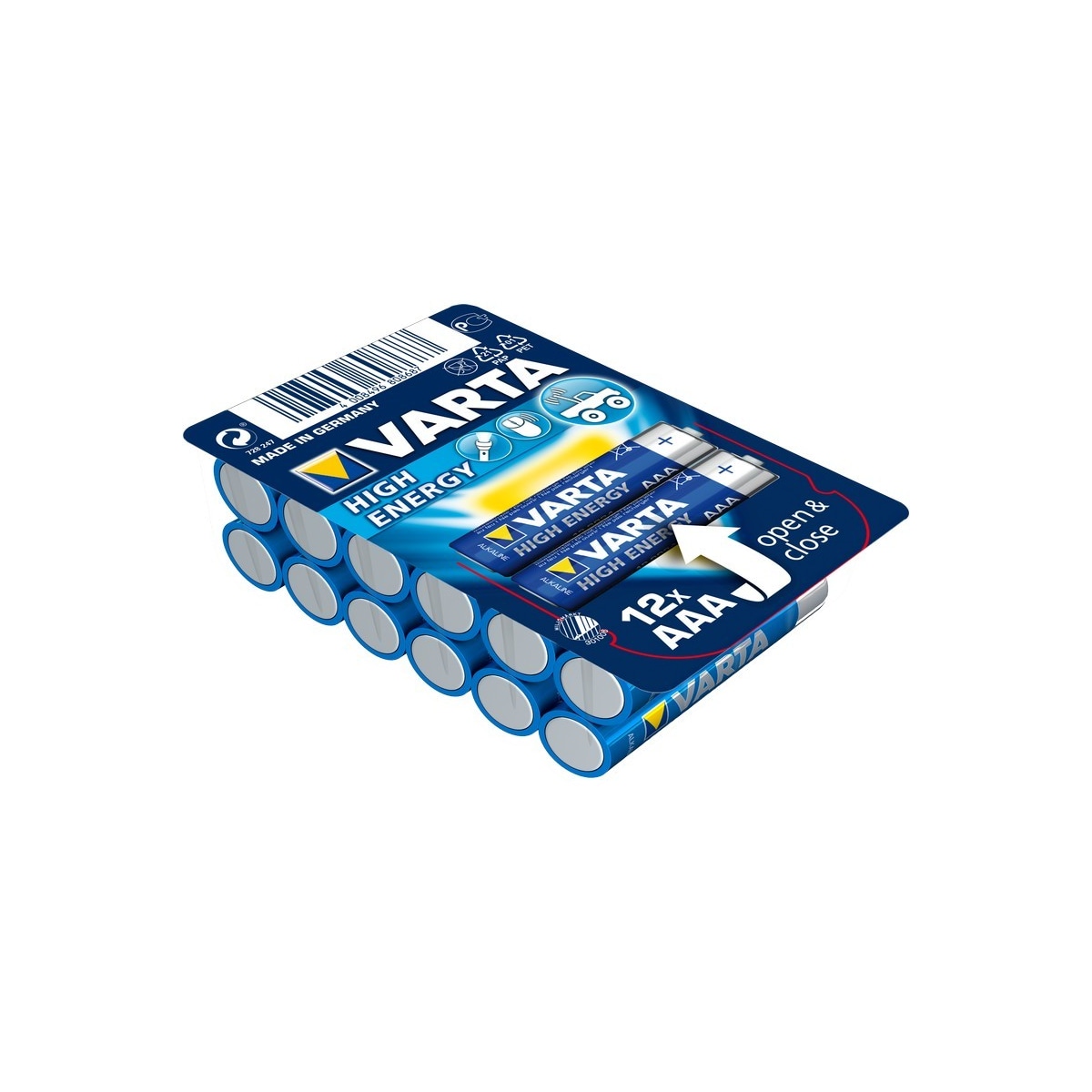 Batteri Varta High Energy LR03/AAA 12-PK