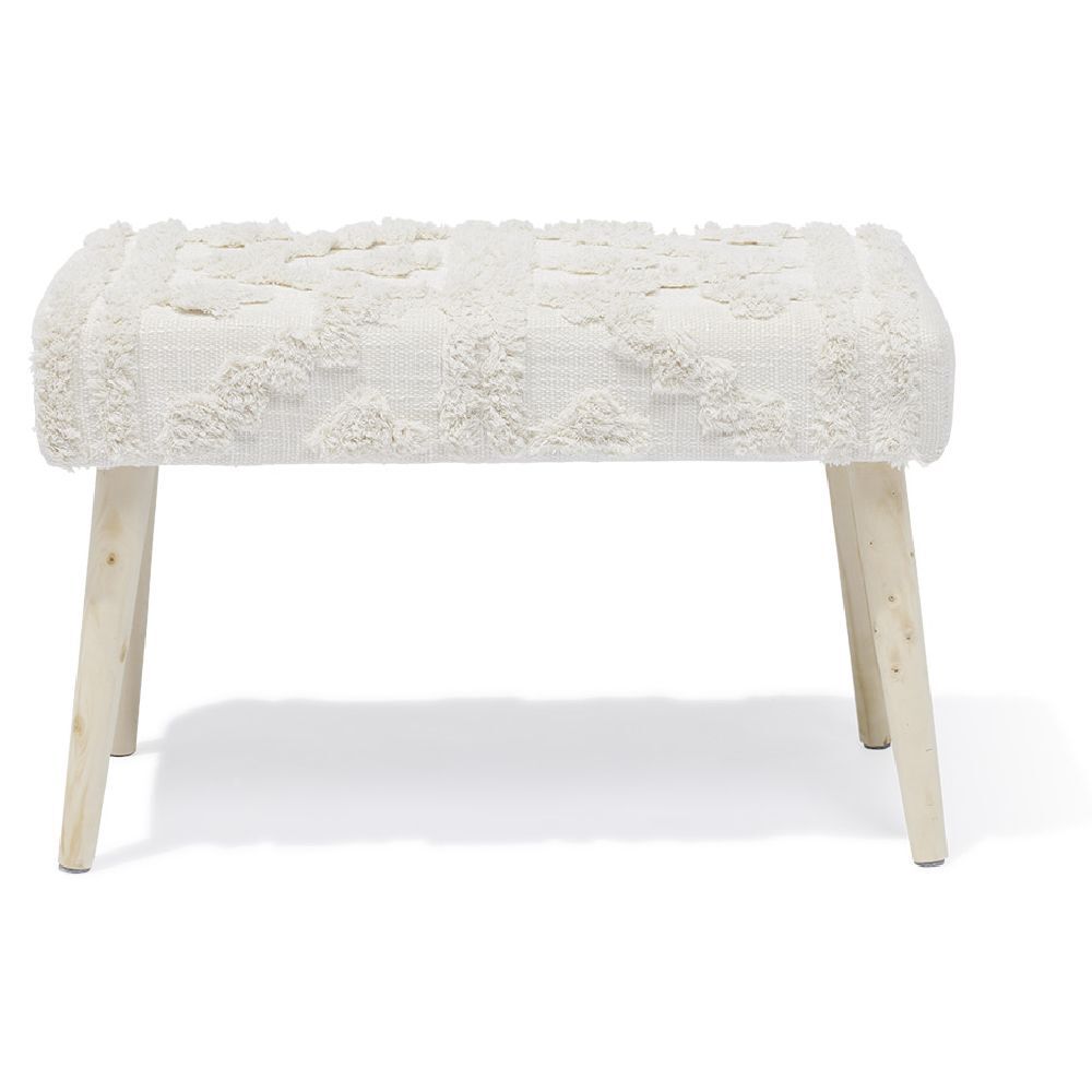 Banc bout de lit Tiago beige - L60xP32xH40 cm