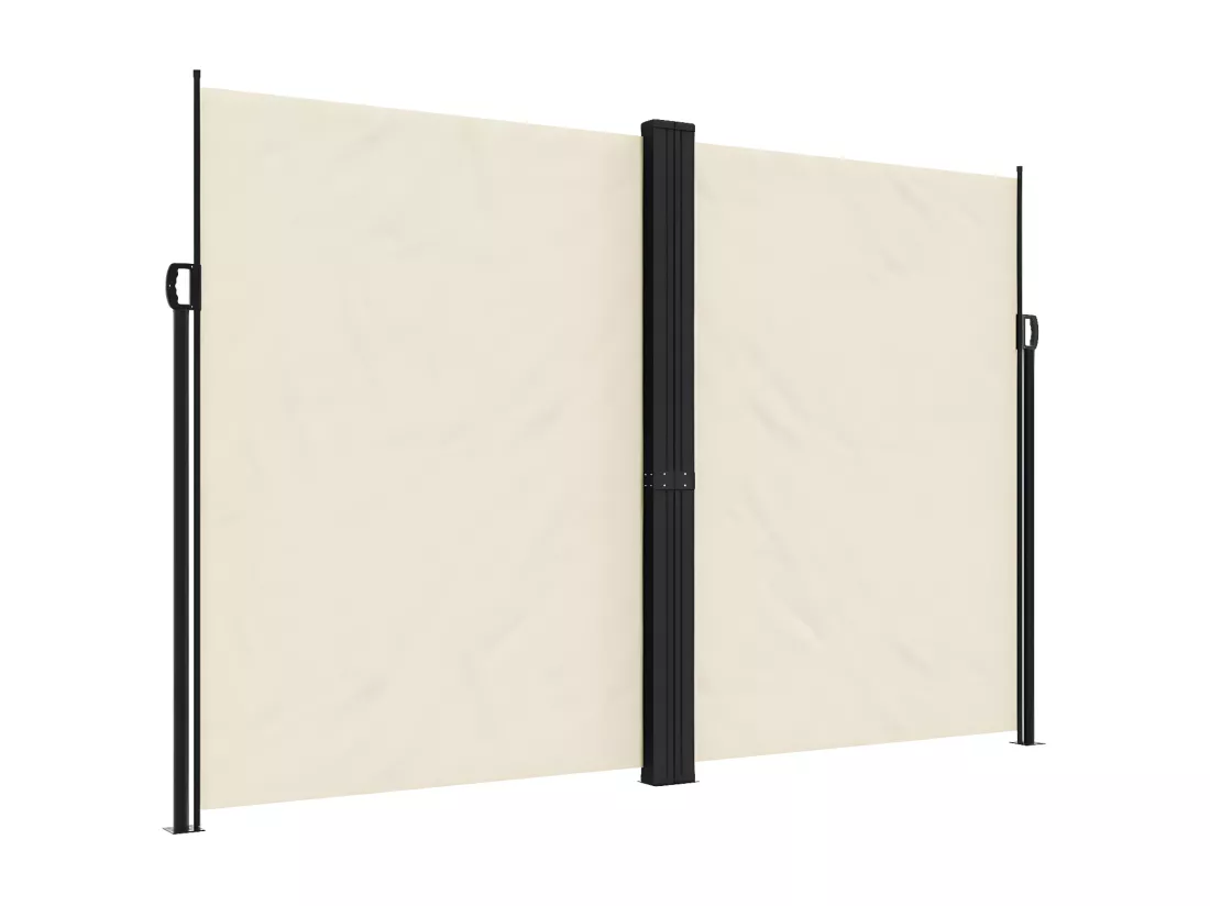 Auvent latéral rétractable crème 220x600 cm