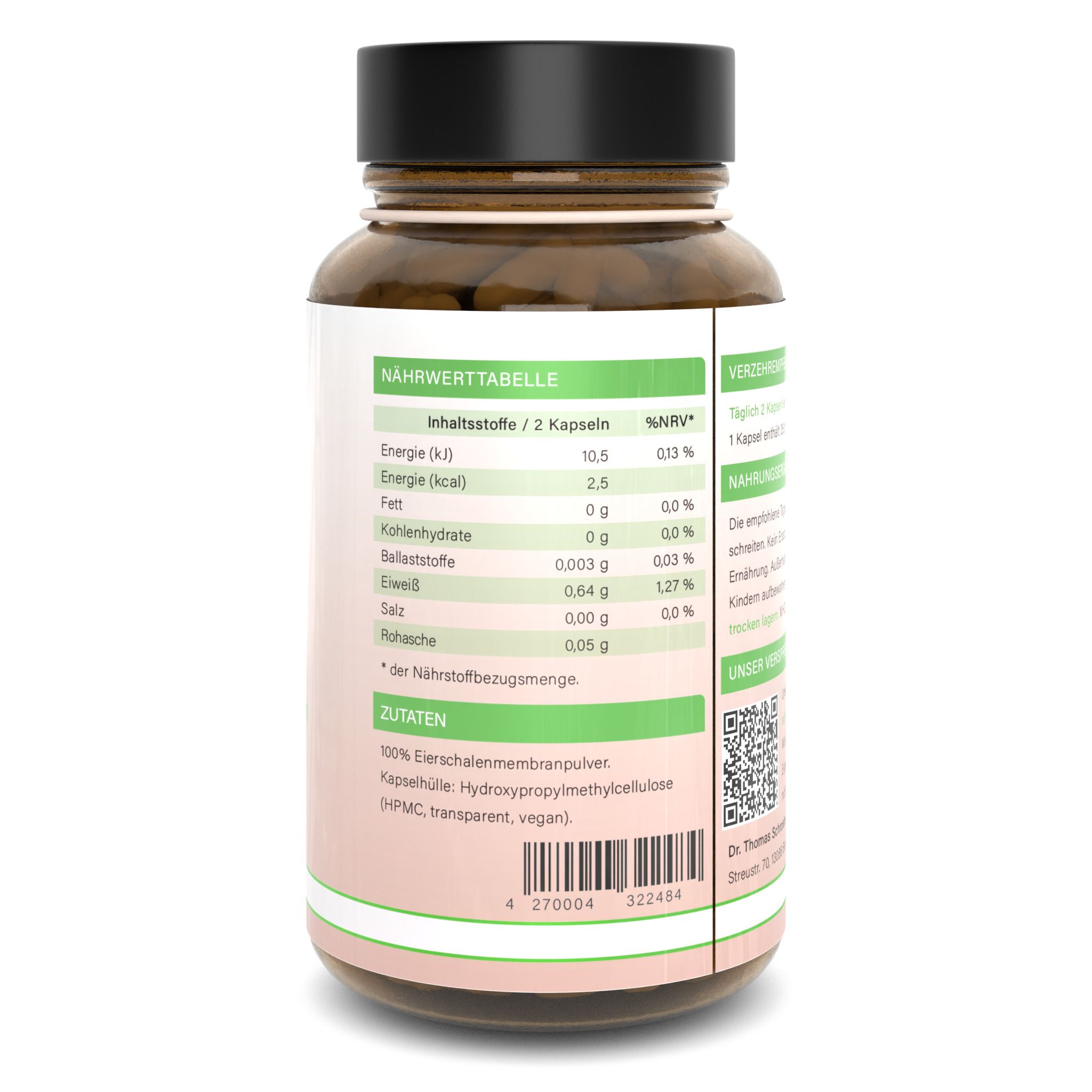 Kollagen Institut: Vegetarische Kollagen Kapseln mit Hyaluron und Elastin