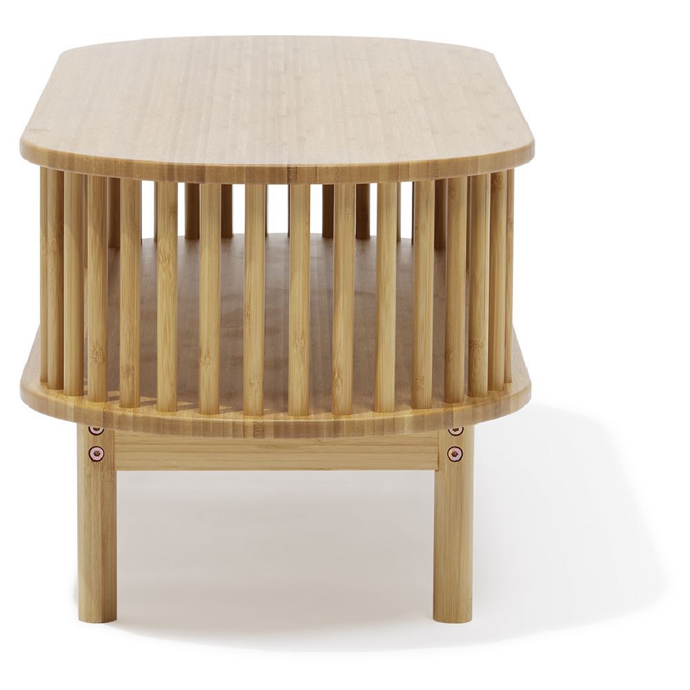 Table basse Gaïa bambou naturel - L100xP39xH36,5 cm