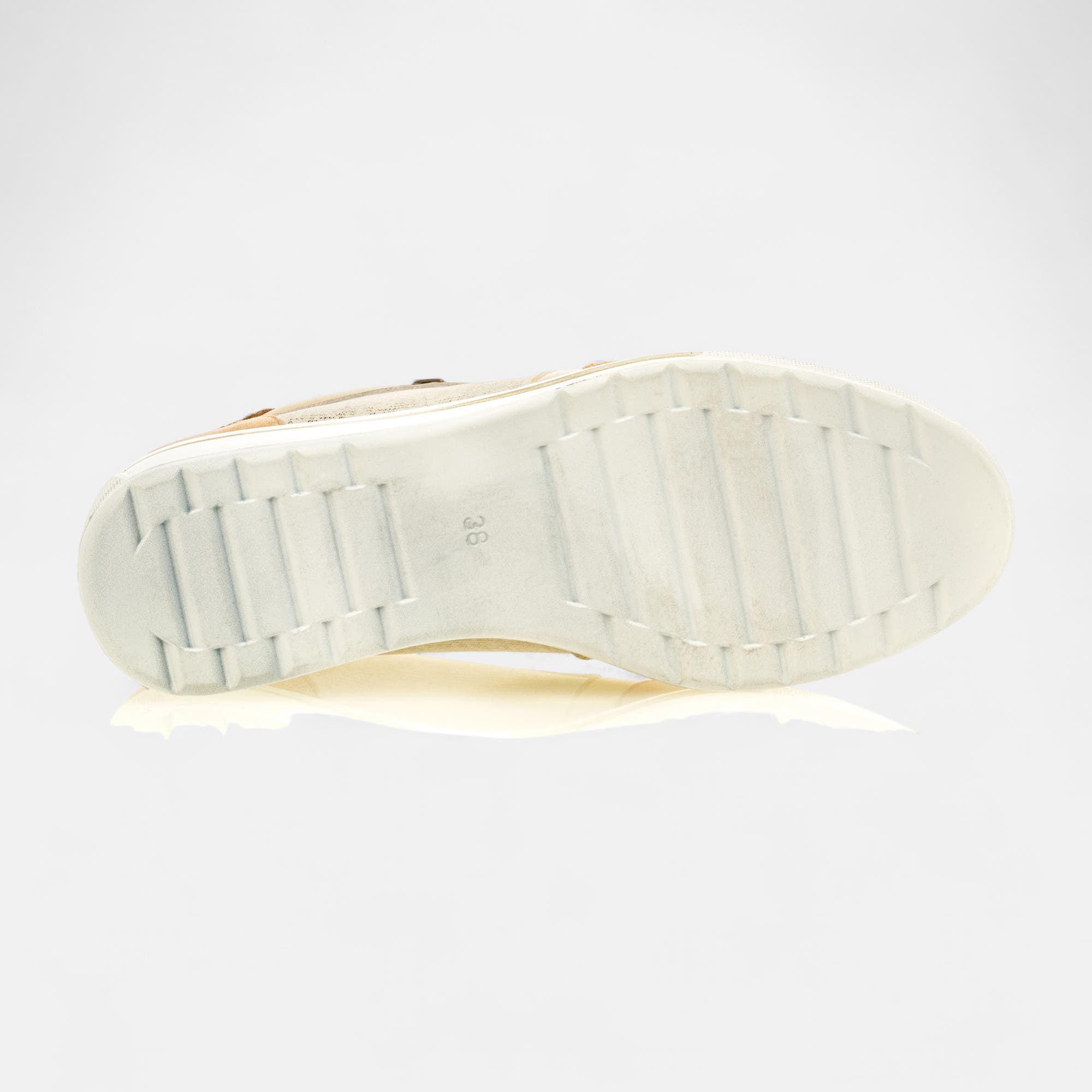 Baskets basses Femme en cuir beige