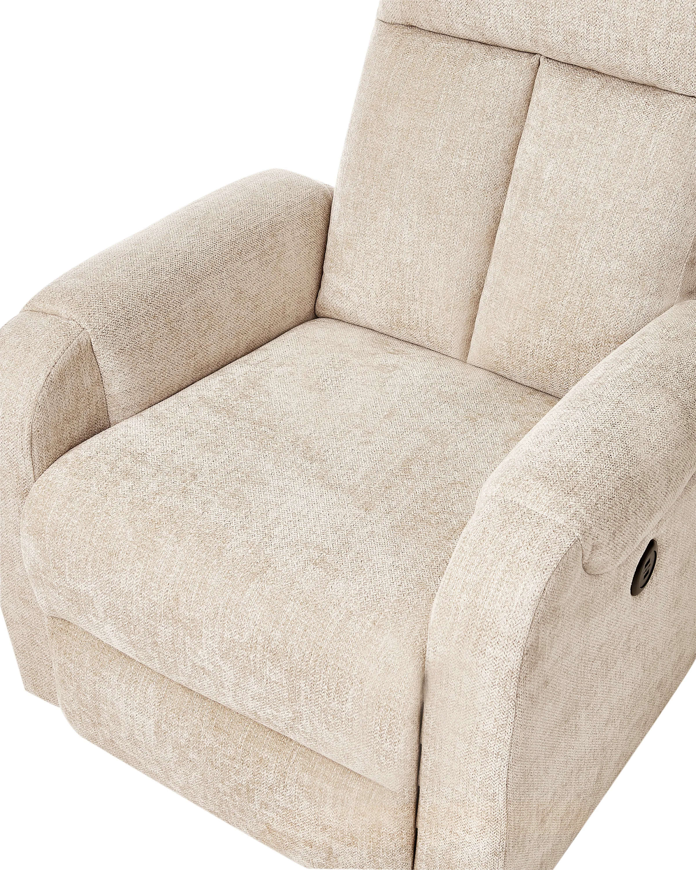 Relaxfauteuil SOMERO inclusief voetensteun Stof Beige
