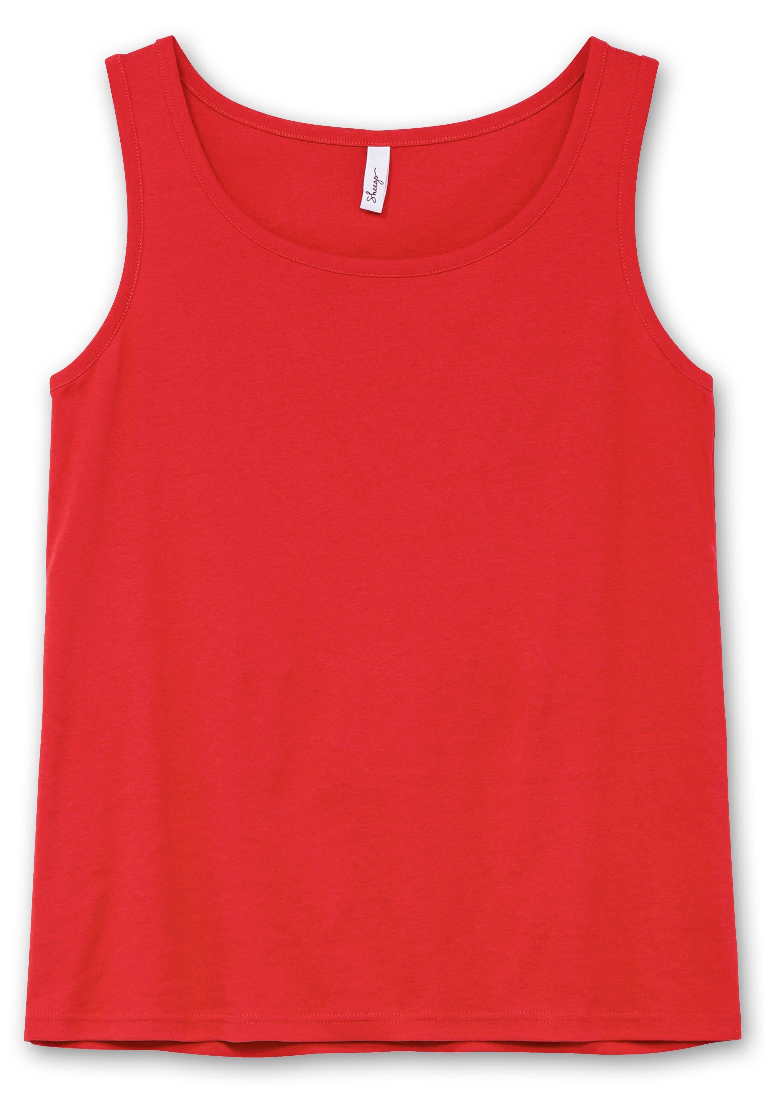 Tanktop aus Baumwolle, mit Rundhalsausschnitt