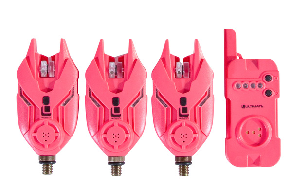 Ultimate E-Tension Pink Bite Alarm Set 3 1