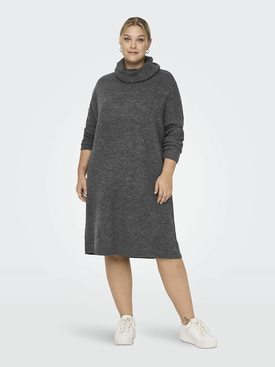 SOMENTE CARMAKOMA<br>Vestido de malha com gola alta