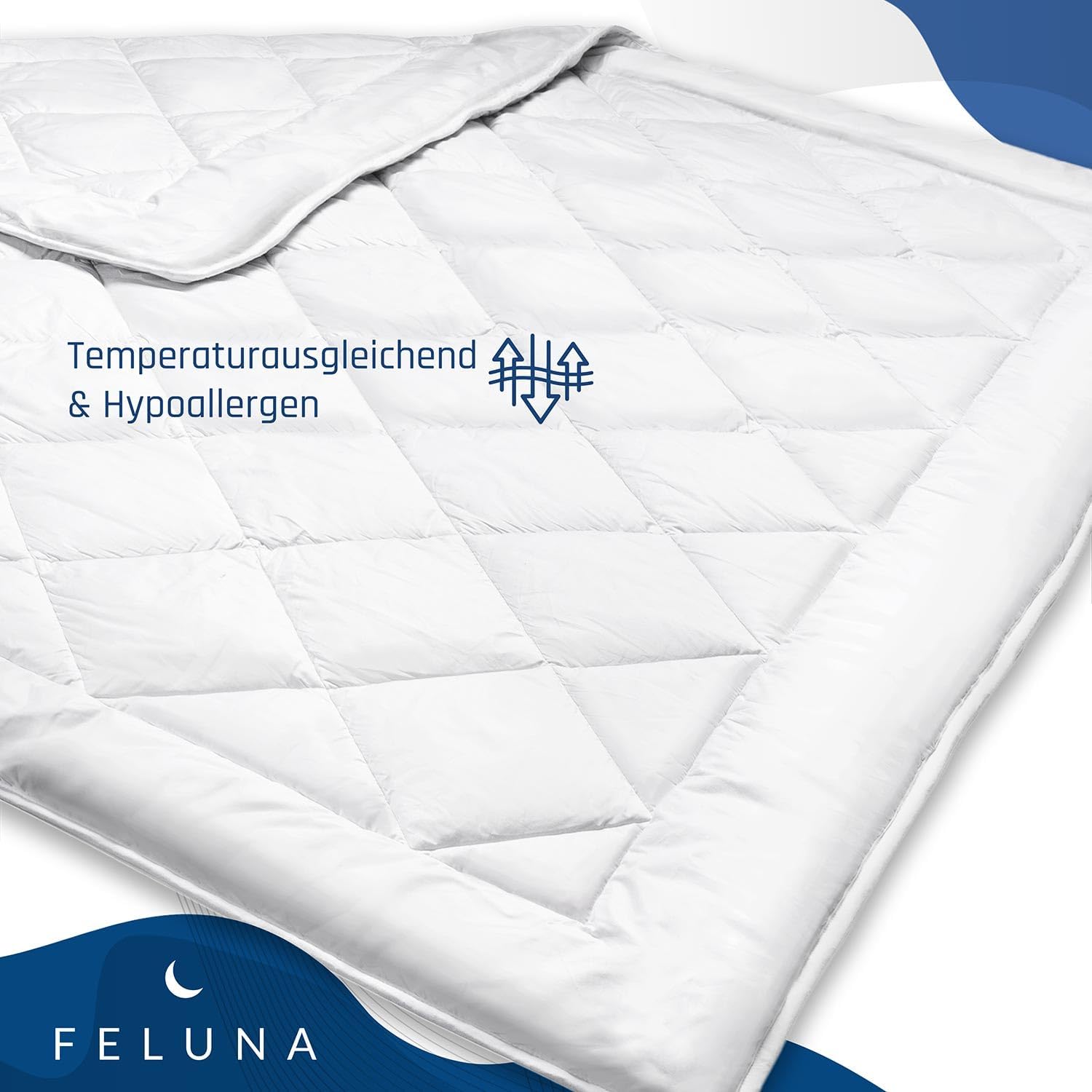 Feluna® Winter-Decke Kamelhaar-Steppdecke aus 100% Kamelhaarflaum Winter-Bettdecke (Winterdecke, 155x220cm)