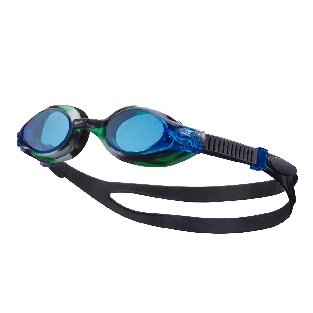 Nike Lunette de Piscines Noire/Bleu/Vert Garçon Nike NESSA