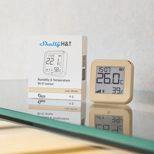 Shelly - H&T, Ivory (GEN 3) - WiFi temp-/luftfugtighedssensor