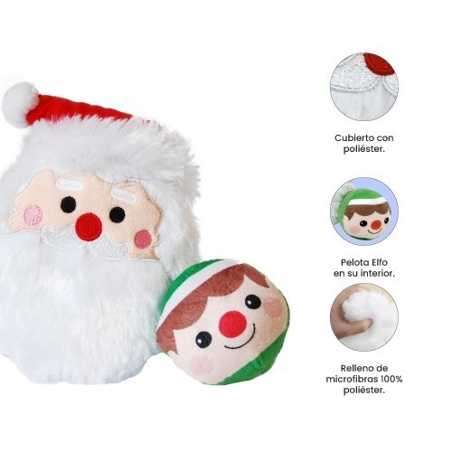 Papai Noel de pelúcia Patasbox para cães