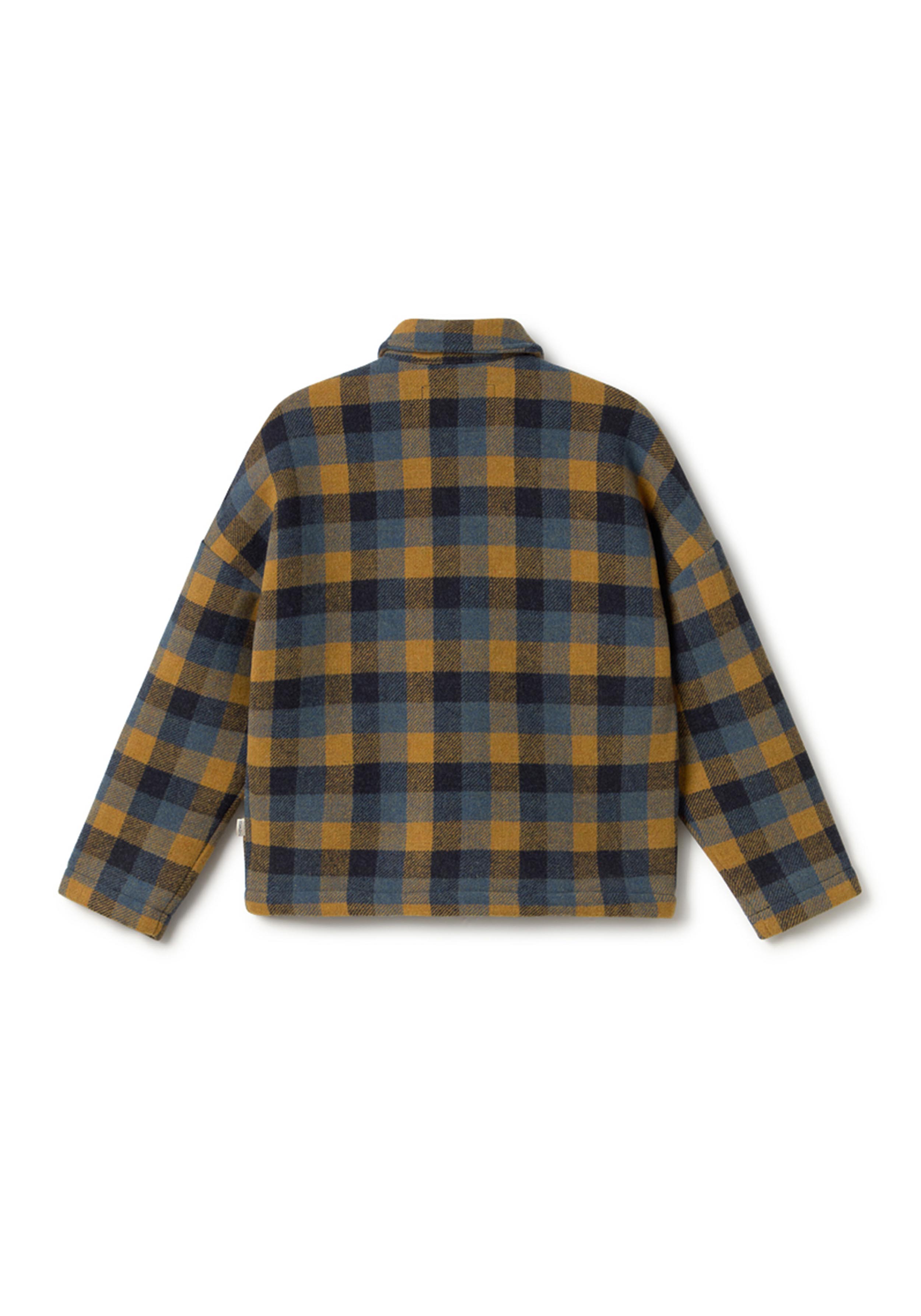 Twothirds Wolljacke Connacht Mustard Check