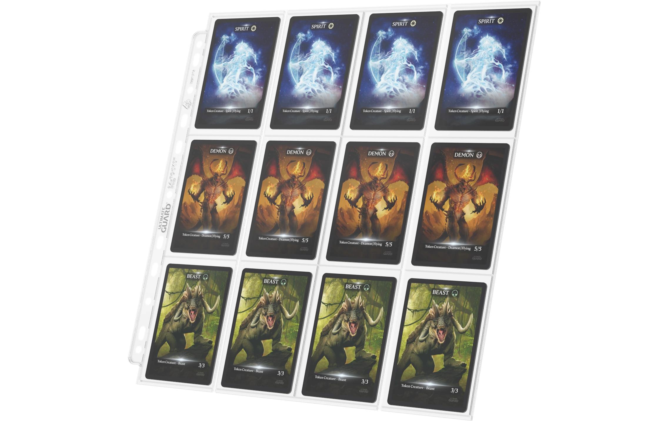 Ordner-Einlagen 24-Pocket QuadRow Pages Transparent 10 Stk.Hochwertige Ordnerseiten mit Side-Loading 24 Taschen