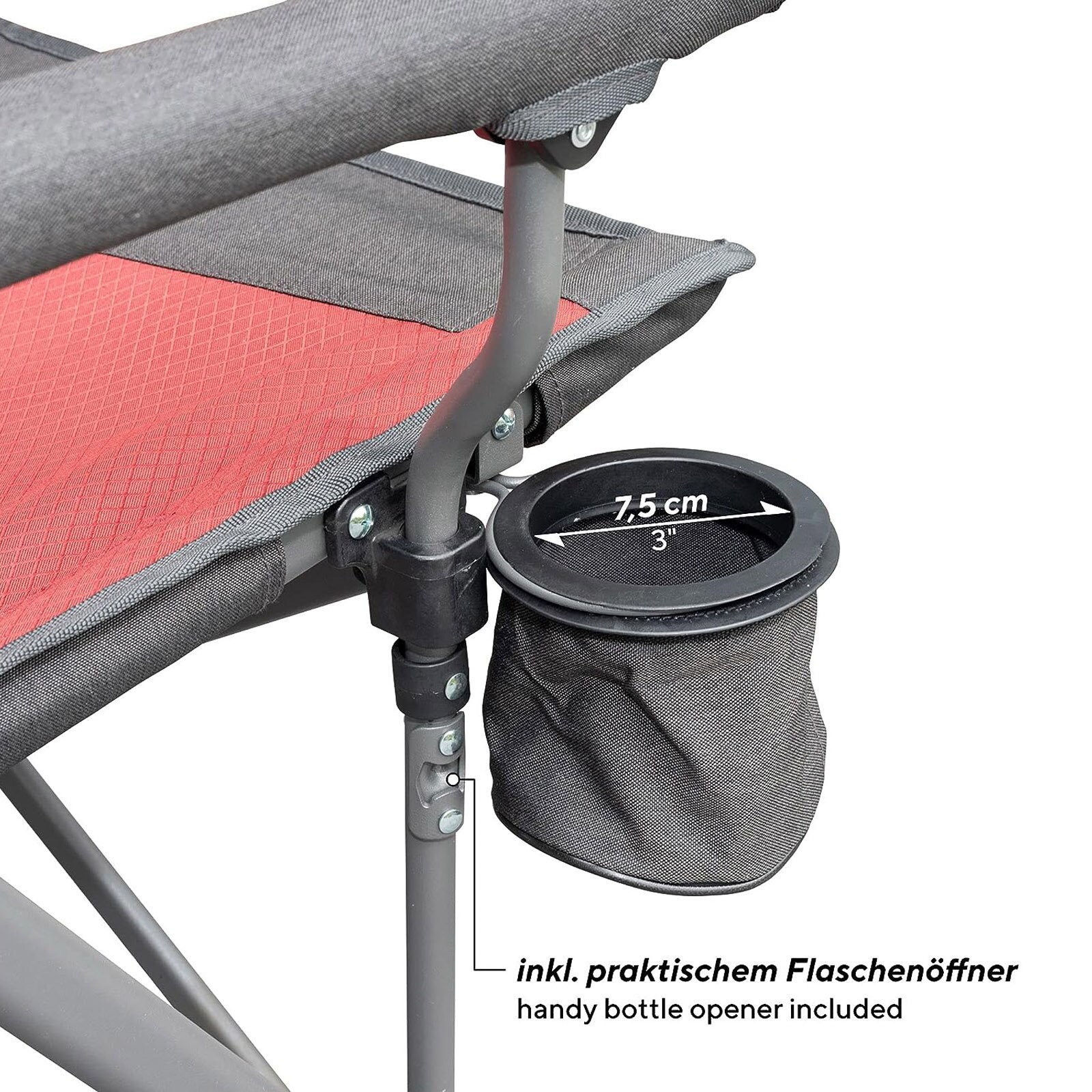 UQUIP Campingstuhl Roxy Strandstuhl Faltstuhl Klappstuhl Faltbar Stahl 120 kg Farbe: Blue/grey