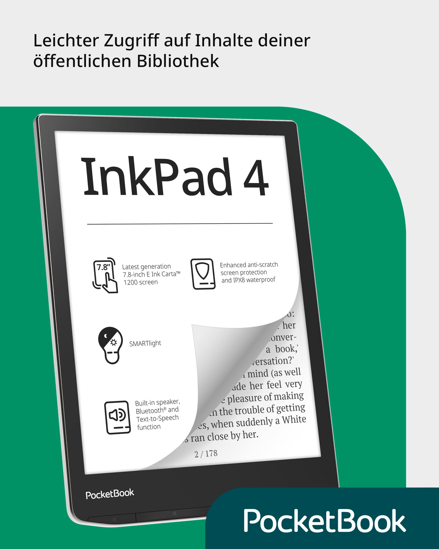 PocketBook E-Book »InkPad 4« (19,8 cm / 7,8 ″) ohne Betriebssystem 32 GB )