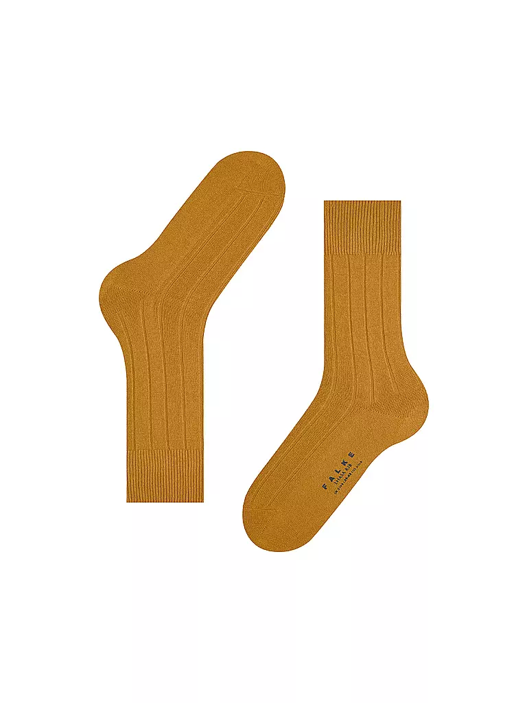 FALKE Socken LHASA RIB amber gelb