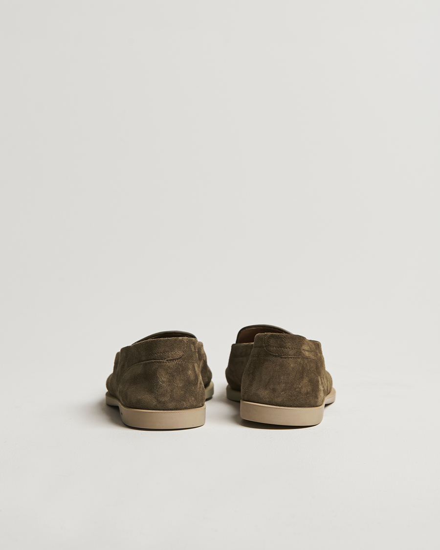 John Lobb Pace Unlined Loafers Olive