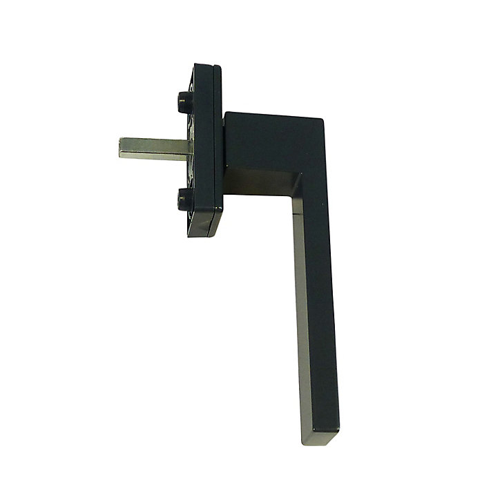 Poignée alu carré gris pour fenêtre et porte fenêtre alu gris