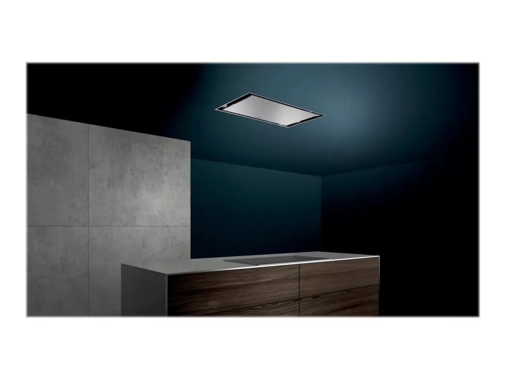 Siemens iQ500 LR97CAQ50 - Emhætte - Loftmonteret - bredde: 88.8 cm - dybde: 48.7 cm - udtrækning og recirkulation - med intern motor - rustfrit stål - Home Connect