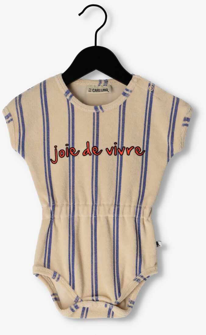 CARLIJNQ beige carlijnq jumpsuit stripes blue - bodysuit wt print