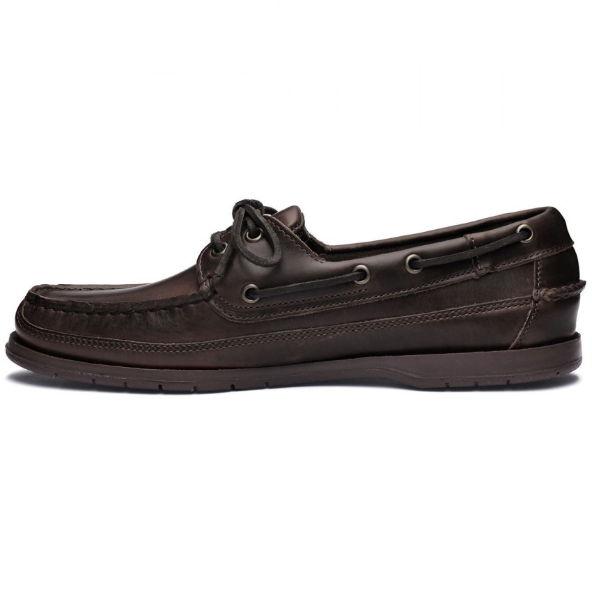 SCHOONER DGL BRUSHED Dk Brown-CHAUSSURES BATEAU POUR HOMME SCHOONER EN CUIR