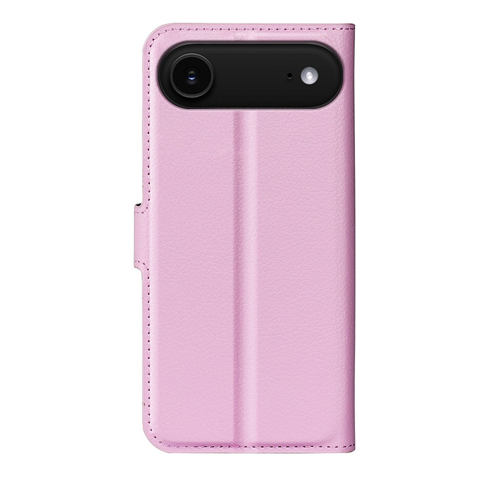 iPhone Air Leder Tasche Flip Cover Litchi Look - Rosa
