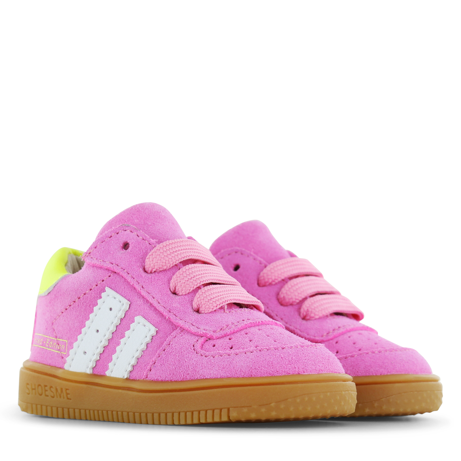 Shoesme roze sneakertje Microfiber leer, Suède | Meisjes schoenen