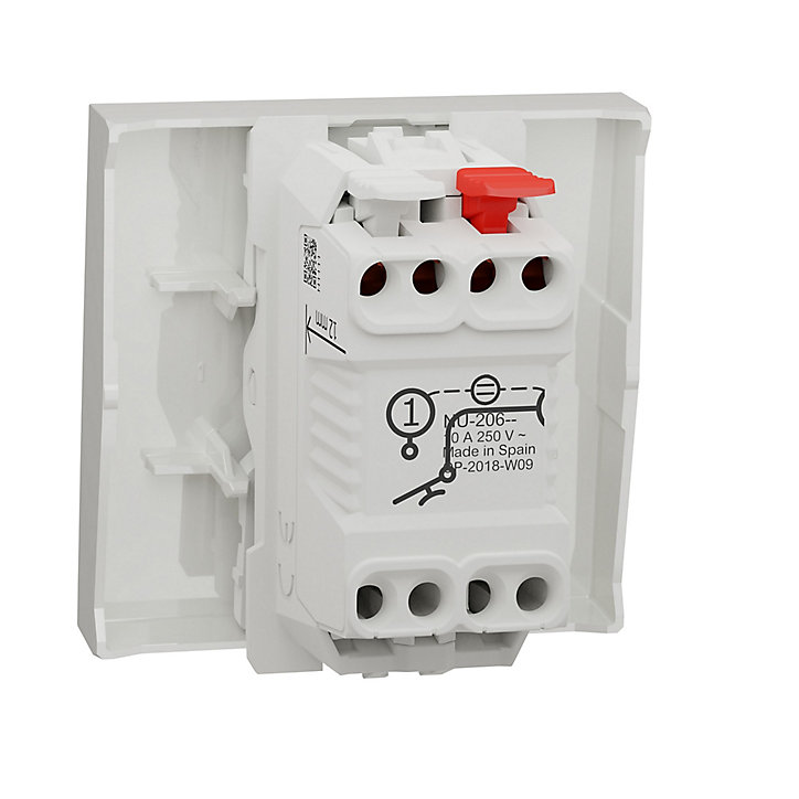 Mécanisme poussoir lumineux 2 modules Schneider Electric Unica Pro blanc